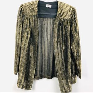 Vintage Gold Metallic Party Jacket by Gilberti